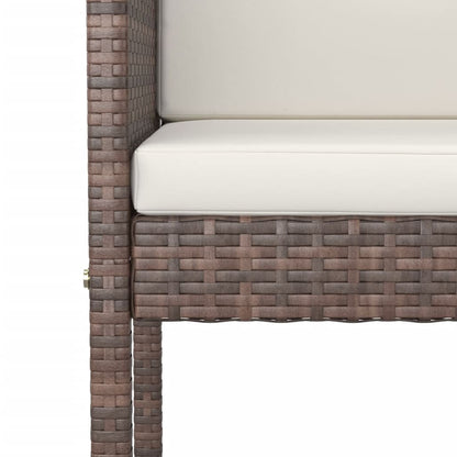 Barhocker 4 Stk. mit Kissen Braun Poly Rattan - Pazzar.ch