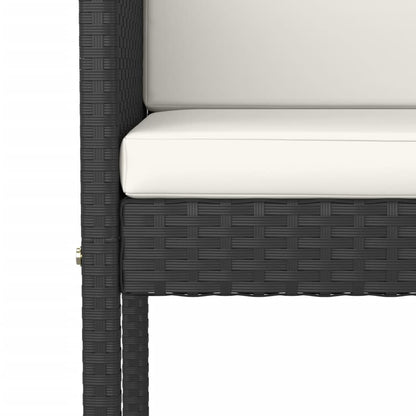 Barhocker 4 Stk. mit Kissen Schwarz Poly Rattan - Pazzar.ch