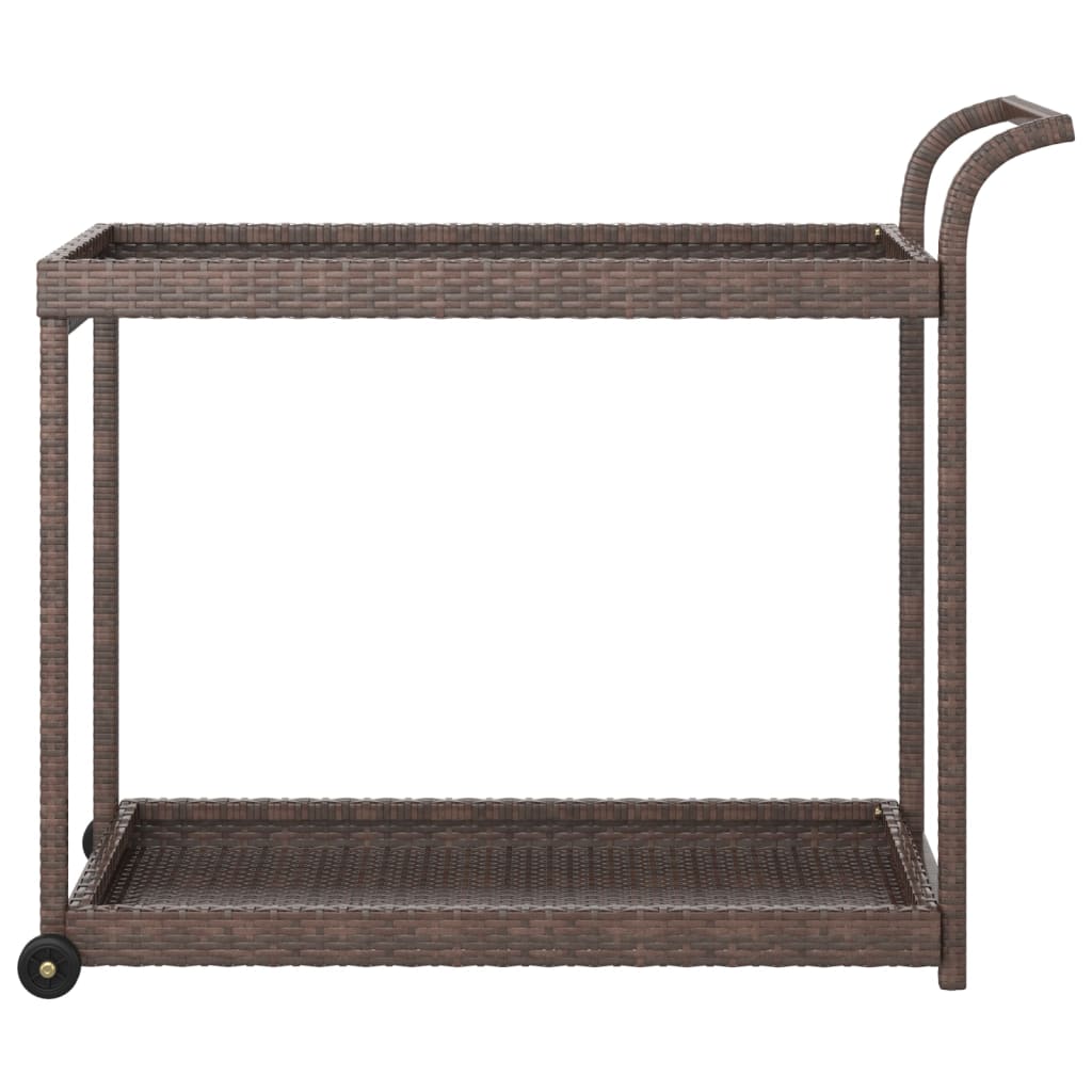 Barwagen Braun 100x45x83 cm Poly Rattan - Pazzar.ch