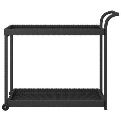 Barwagen Schwarz 100x45x83 cm Poly Rattan - Pazzar.ch