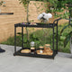 Barwagen Schwarz 100x45x83 cm Poly Rattan