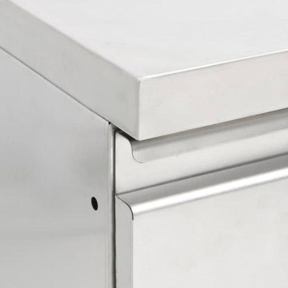 Gastro-Küchenschrank mit 2 Schubladen Edelstahl - Pazzar.ch