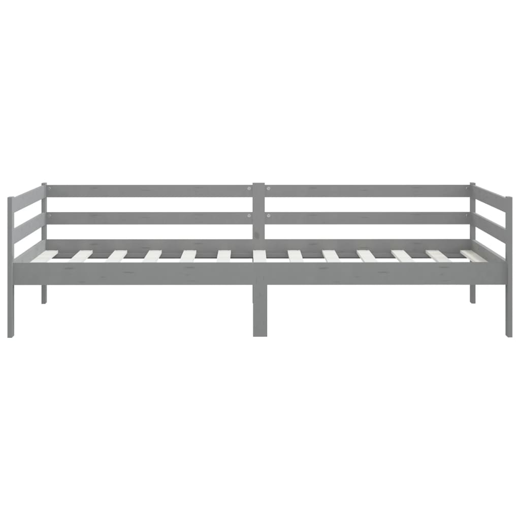 Tagesbett Grau Massivholz Kiefer 90x200 cm