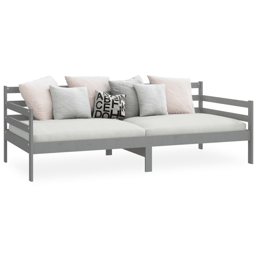 Tagesbett Grau Kiefer Massivholz 90x200 cm - Pazzar.ch