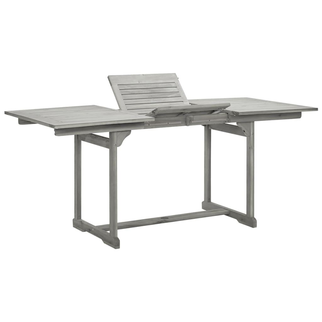 Garten-Esstisch (120-170)x80x75 cm Massivholz Akazie - Pazzar.ch
