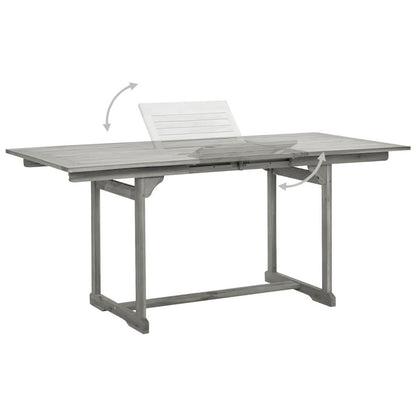 Garten-Esstisch (120-170)x80x75 cm Massivholz Akazie - Pazzar.ch