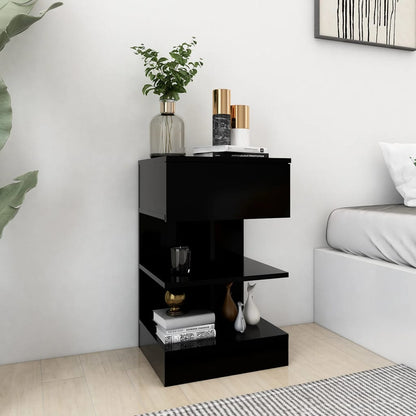 Nachttische 2 Stk. Schwarz 40x35x65 cm - Pazzar.ch