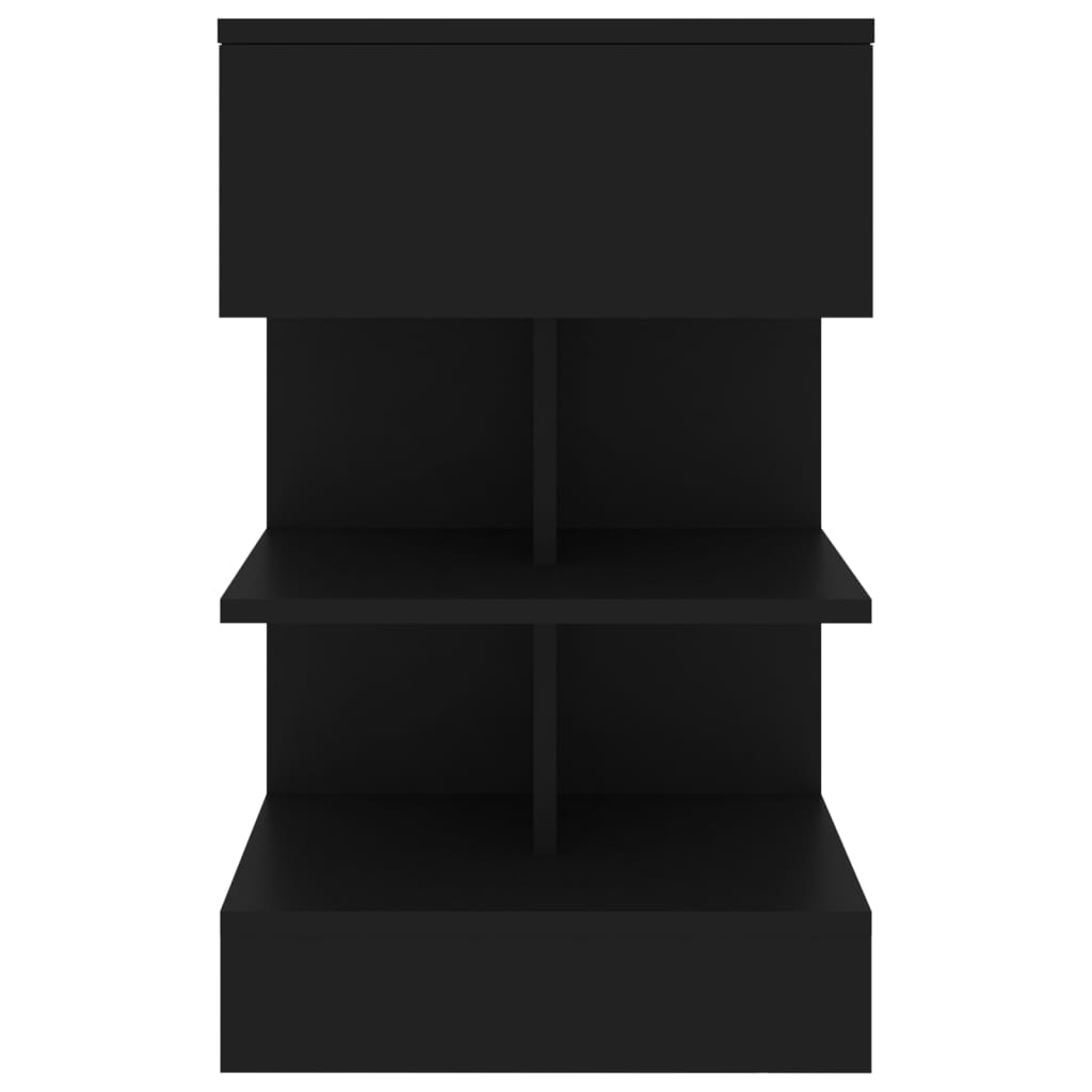 Nachttische 2 Stk. Schwarz 40x35x65 cm - Pazzar.ch