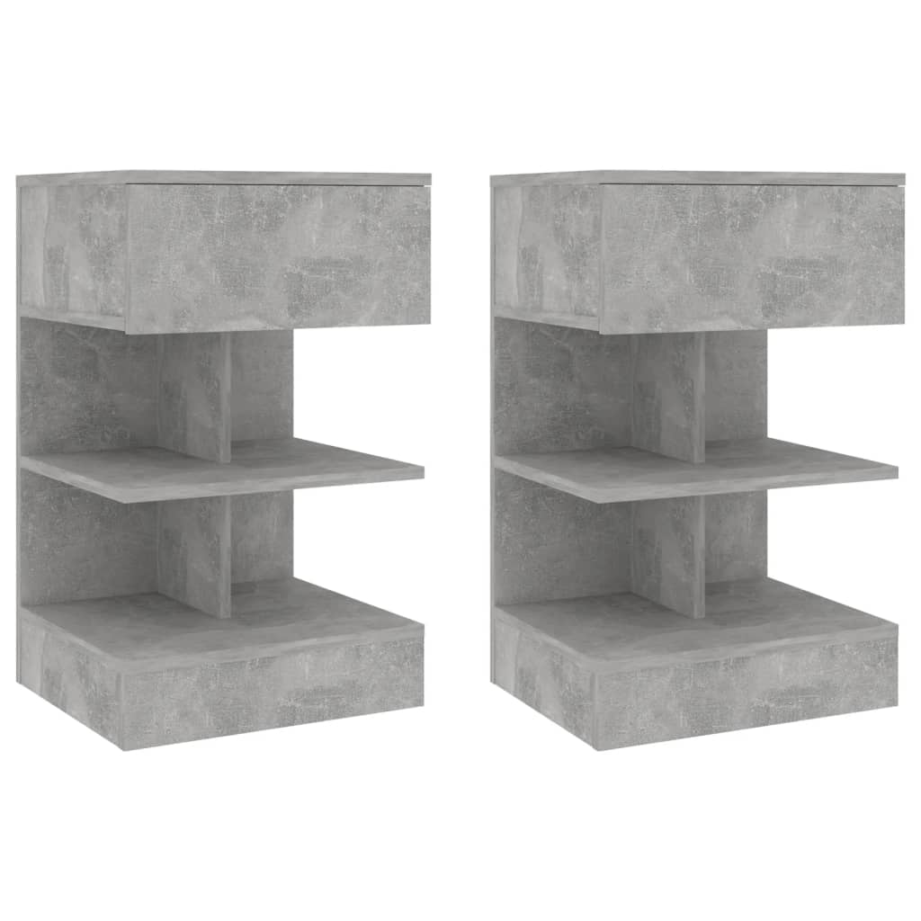 Nachttische 2 Stk. Betongrau 40x35x65 cm - Pazzar.ch