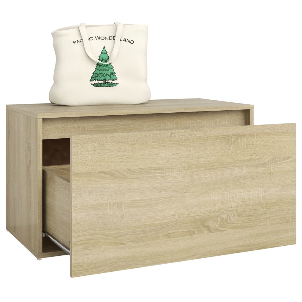 Flurbank 80x40x45 cm Sonoma-Eiche Holzwerkstoff - Pazzar.ch