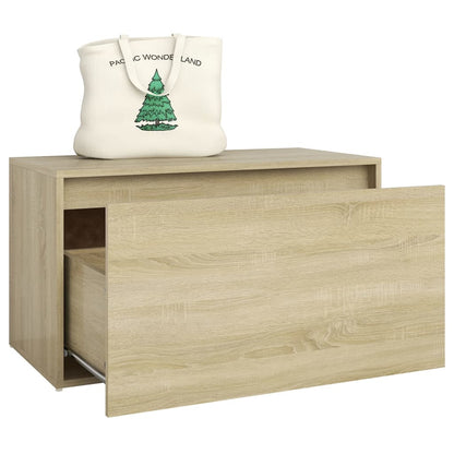 Flurbank 80x40x45 cm Sonoma-Eiche Holzwerkstoff - Pazzar.ch