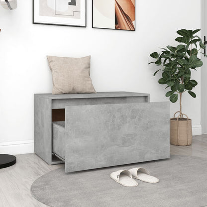 Flurbank 80x40x45 cm Betongrau Holzwerkstoff - Pazzar.ch