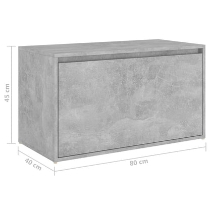 Flurbank 80x40x45 cm Betongrau Holzwerkstoff - Pazzar.ch