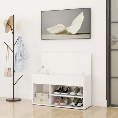 Schuhbank Weiß 80x30x45 cm Holzwerkstoff - Pazzar.ch