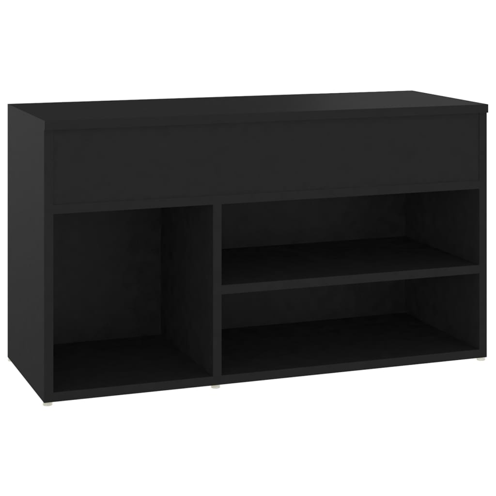 Schuhbank Schwarz 80x30x45 cm Holzwerkstoff - Pazzar.ch