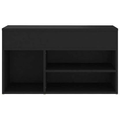 Schuhbank Schwarz 80x30x45 cm Holzwerkstoff - Pazzar.ch