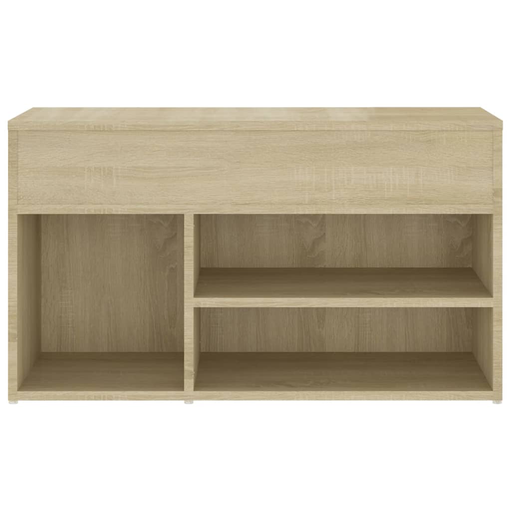 Schuhbank Sonoma-Eiche 80x30x45 cm Holzwerkstoff - Pazzar.ch
