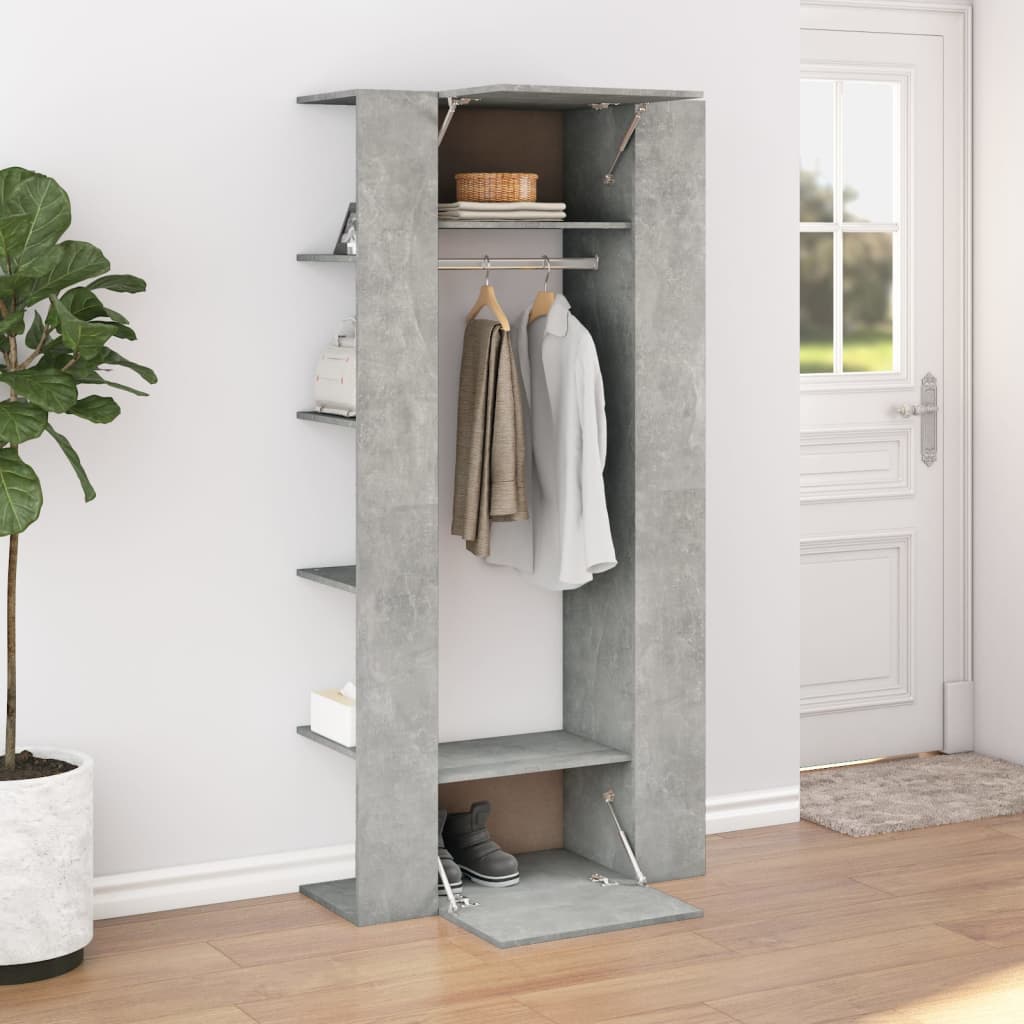 Flurschrank Betongrau 97,5x37x99 cm Holzwerkstoff - Pazzar.ch