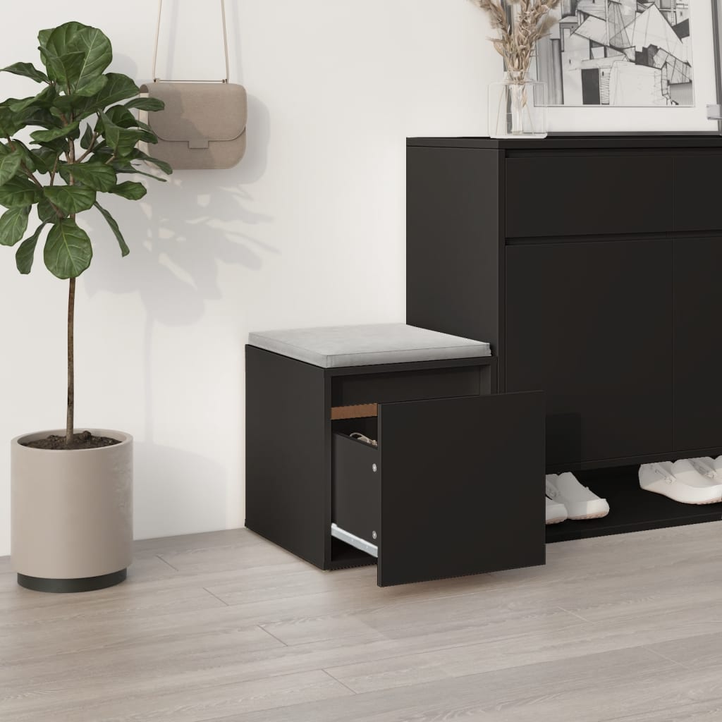 Schubladenbox Schwarz 40,5x40x40 cm Holzwerkstoff - Pazzar.ch