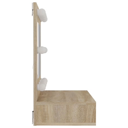 Spiegelschrank mit LED Sonoma-Eiche 60x31,5x62 cm - Pazzar.ch