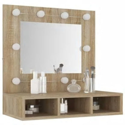 Spiegelschrank mit LED Sonoma-Eiche 60x31,5x62 cm - Pazzar.ch