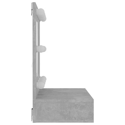 Spiegelschrank mit LED Betongrau 60x31,5x62 cm - Pazzar.ch