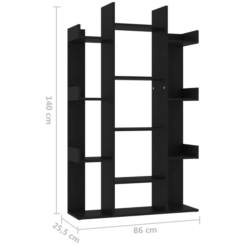 Bücherregal Schwarz 86x25,5x140 cm Holzwerkstoff - Pazzar.ch