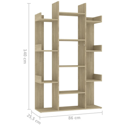 Bücherregal Sonoma-Eiche 86x25,5x140 cm Holzwerkstoff - Pazzar.ch