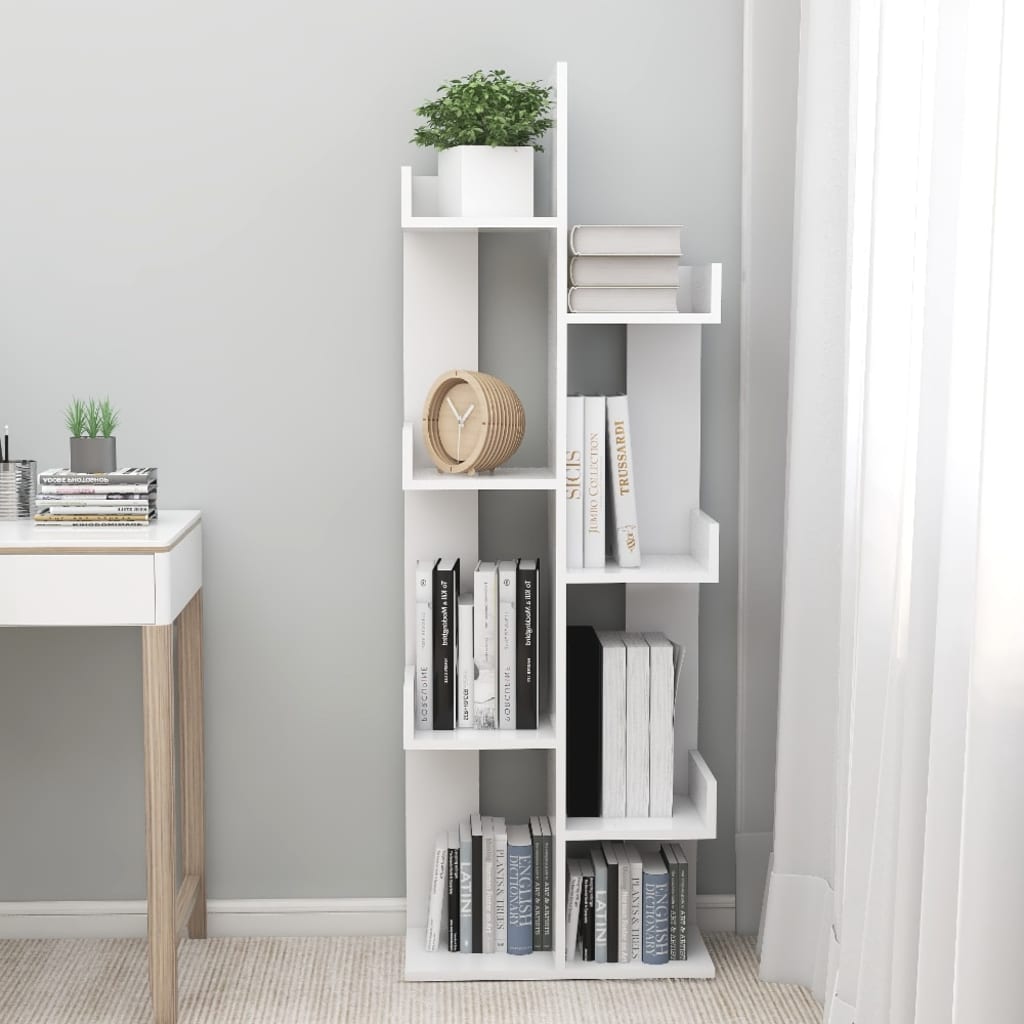 vvidaXL Bücherregal Weiß 48x25,5x140 cm Holzwerkstoff - Pazzar.ch