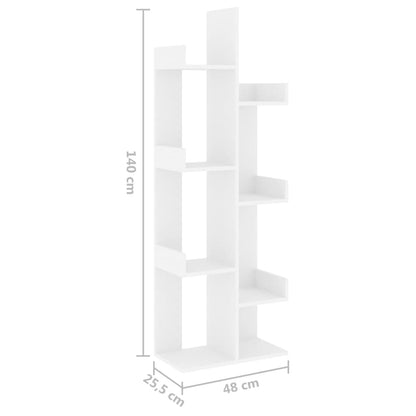 vvidaXL Bücherregal Weiß 48x25,5x140 cm Holzwerkstoff - Pazzar.ch