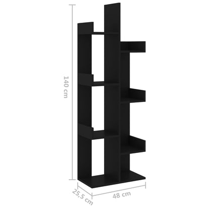 Bücherregal Schwarz 48x25,5x140 cm Holzwerkstoff - Pazzar.ch