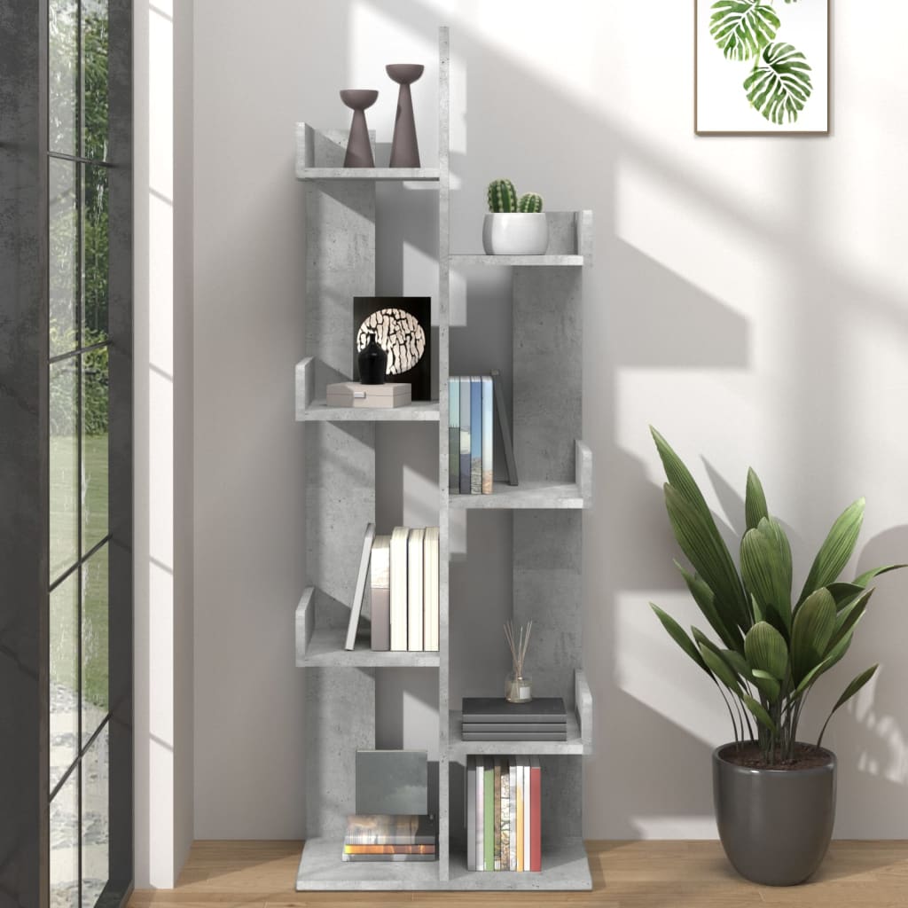 Bücherregal Betongrau 48x25,5x140 cm Holzwerkstoff - Pazzar.ch