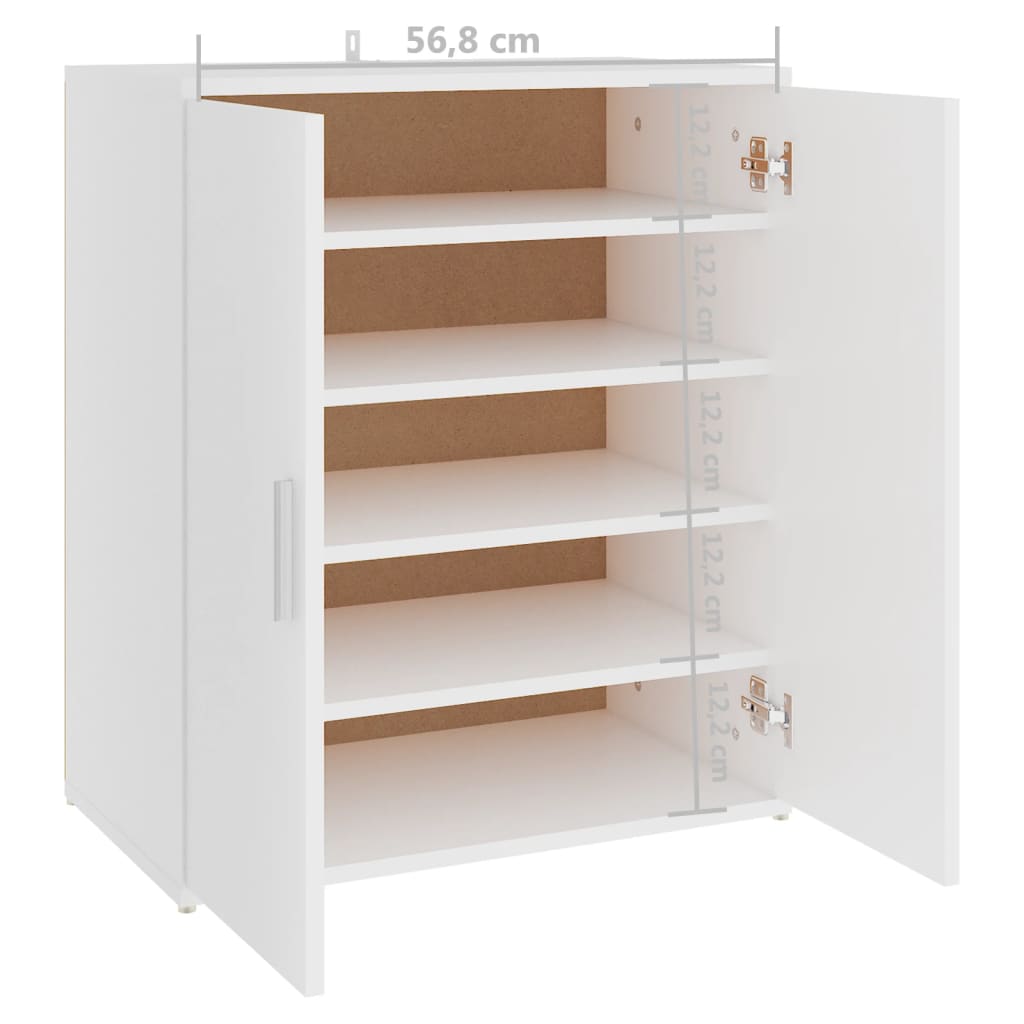 Schuhschrank Weiß 60x35x70 cm Holzwerkstoff - Pazzar.ch