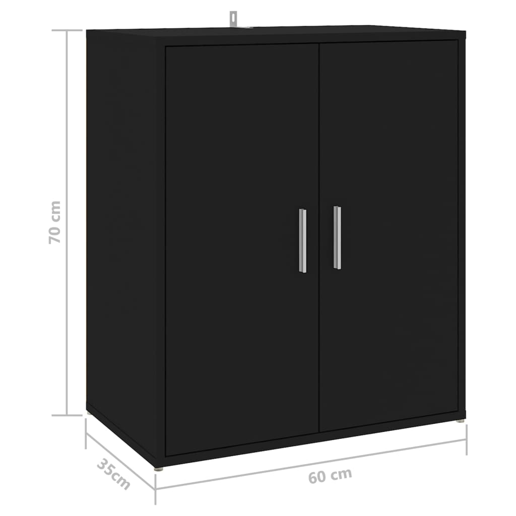 Schuhschrank Schwarz 60x35x70 cm Holzwerkstoff - Pazzar.ch