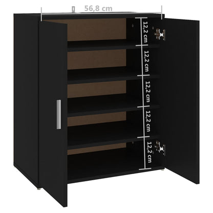 Schuhschrank Schwarz 60x35x70 cm Holzwerkstoff - Pazzar.ch