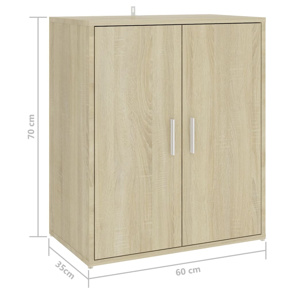 Schuhschrank Sonoma-Eiche 60x35x70 cm Holzwerkstoff - Pazzar.ch
