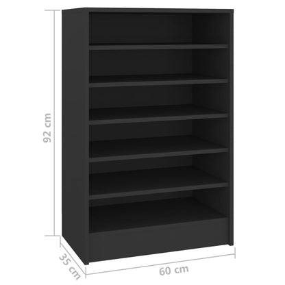 Schuhschrank Schwarz 60x35x92 cm Holzwerkstoff - Pazzar.ch
