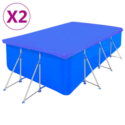 Poolabdeckungen 2 Stk. PE Rechteckig 90 g/m² 394x207 cm - Pazzar.ch