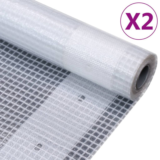 Gitter-Abdeckplanen 2 Stk. 260 g/m² 3x4 m Weiß - Pazzar.ch