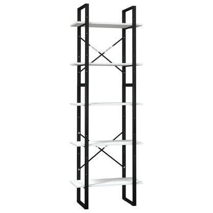 Bücherregal 5 Fächer Weiß 60x30x175 cm Massivholz Kiefer - Pazzar.ch