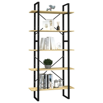 Bücherregal 5 Fächer 80x30x175 cm Massivholz Kiefer - Pazzar.ch