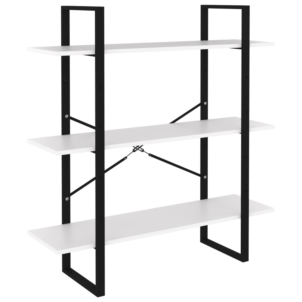 Bücherregal 5 Fächer Weiß 100x30x175 cm Holzwerkstoff - Pazzar.ch