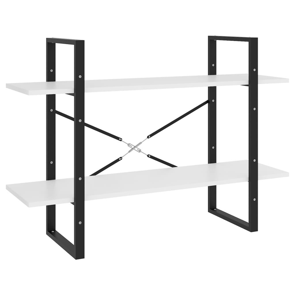 Bücherregal 5 Fächer Weiß 100x30x175 cm Holzwerkstoff