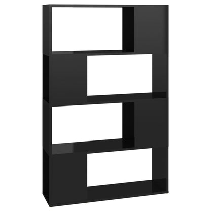 Bücherregal Raumteiler Hochglanz-Schwarz 80x24x124,5 cm - Pazzar.ch