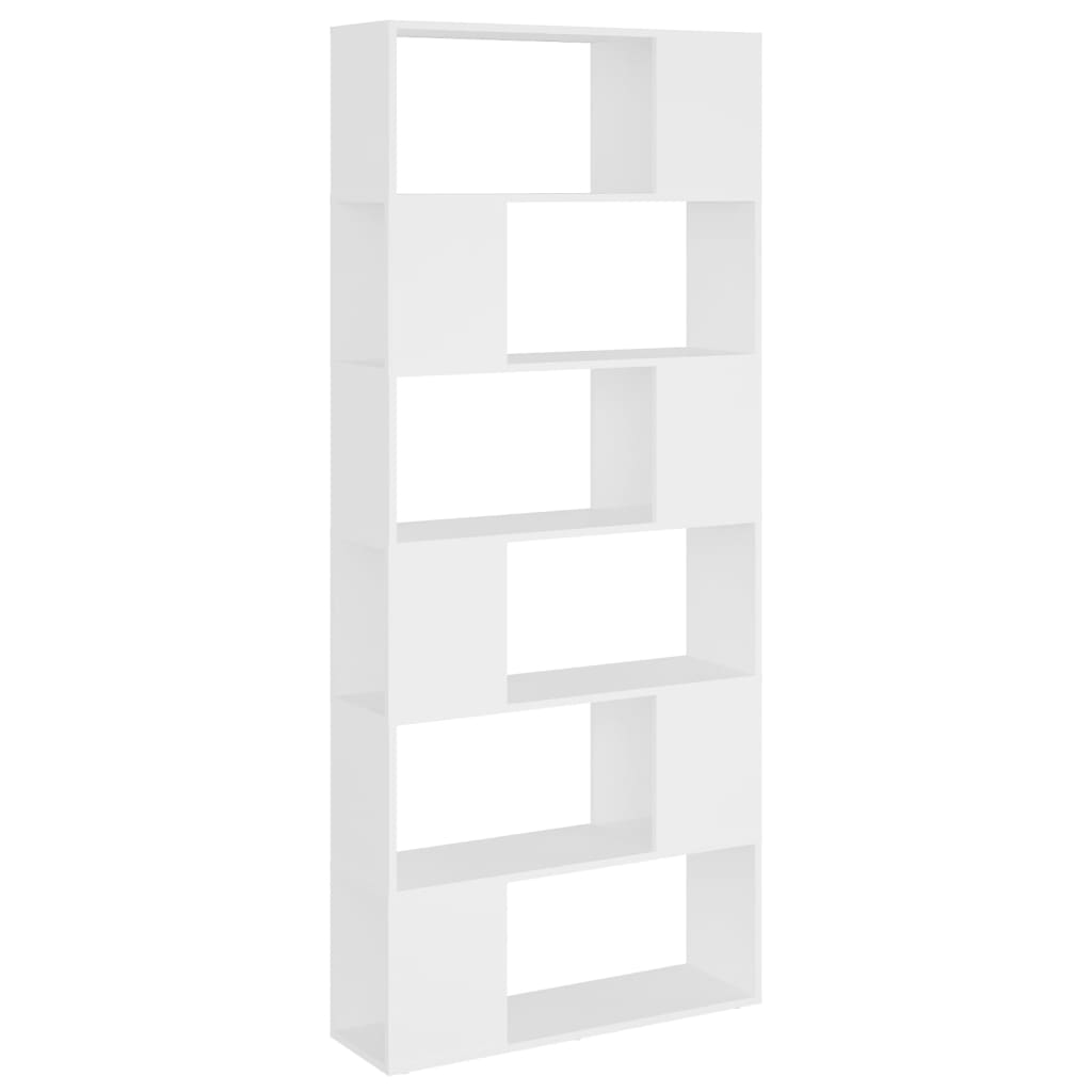 Bücherregal Raumteiler Weiß 80x24x186 cm Holzwerkstoff - Pazzar.ch