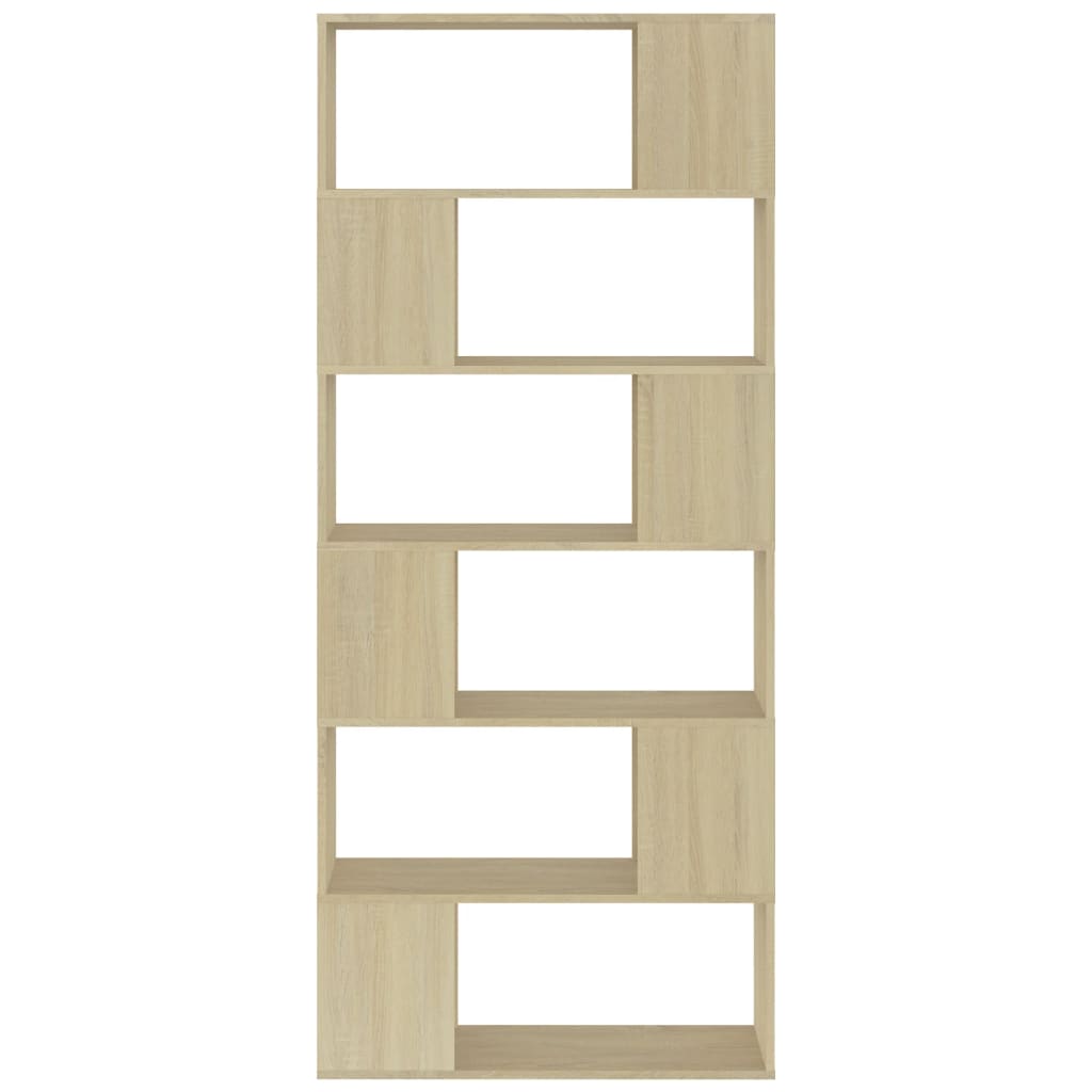 Bücherregal Raumteiler Sonoma-Eiche 80x24x186 cm Holzwerkstoff - Pazzar.ch