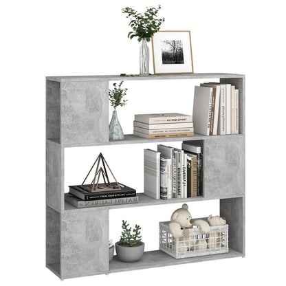 Bücherregal Raumteiler Betongrau 100x24x94 cm - Pazzar.ch