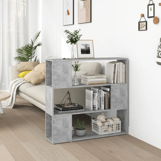 Bücherregal Raumteiler Betongrau 100x24x94 cm - Pazzar.ch