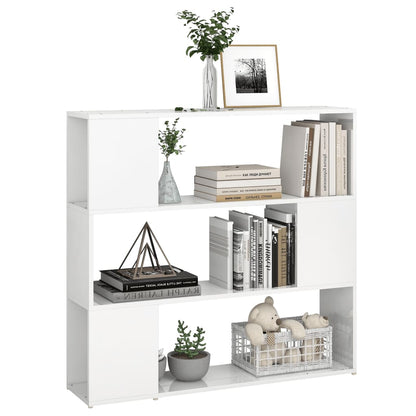 Bücherregal Raumteiler Hochglanz-Weiß 100x24x94 cm - Pazzar.ch