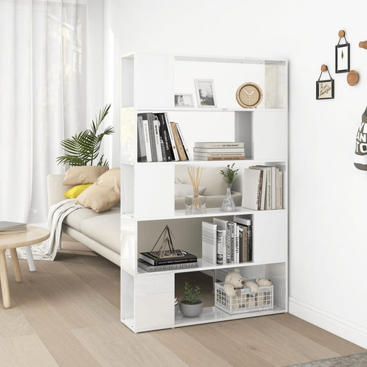 Bücherregal Raumteiler Hochglanz-Weiß Holzwerkstoff - Pazzar.ch